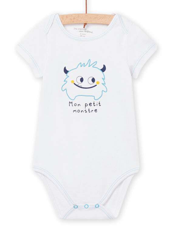 Body blanc motif monstre bébé garçon NEGABODMON / 22SH14I1BDL000