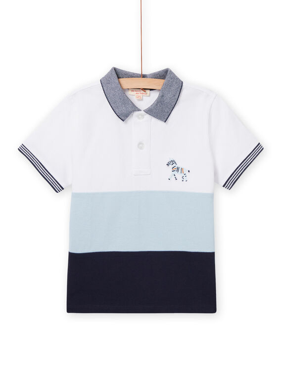 Polo à rayures bleu enfant garçon NOSOPOL / 22S902Q1POL000