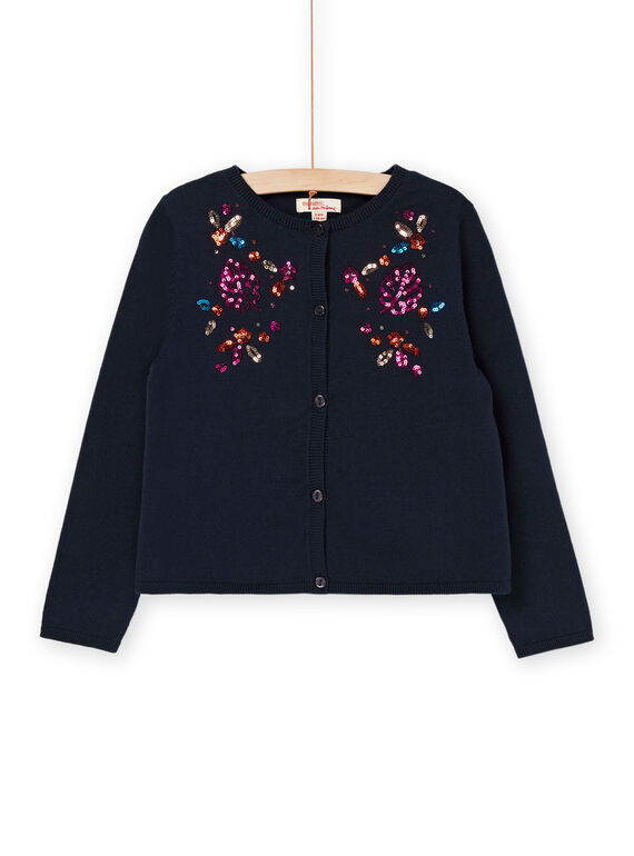 Cardigan noirine à motifs fleuris en sequins RAJUNCAR / 23S901U1CARC243