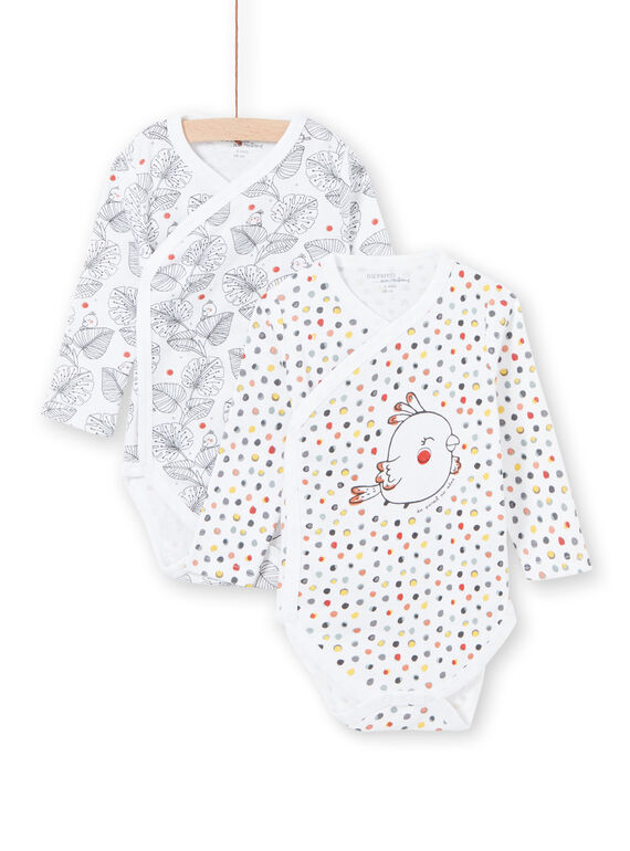 Lot de 2 bodys blancs imprimé fantaisie LOU1BOD3 / 21SF03H1BOD000