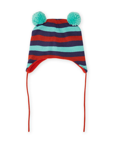 Bonnet A Rayures Et Pompons Bebe Garcon Manteau Blouson Dpam