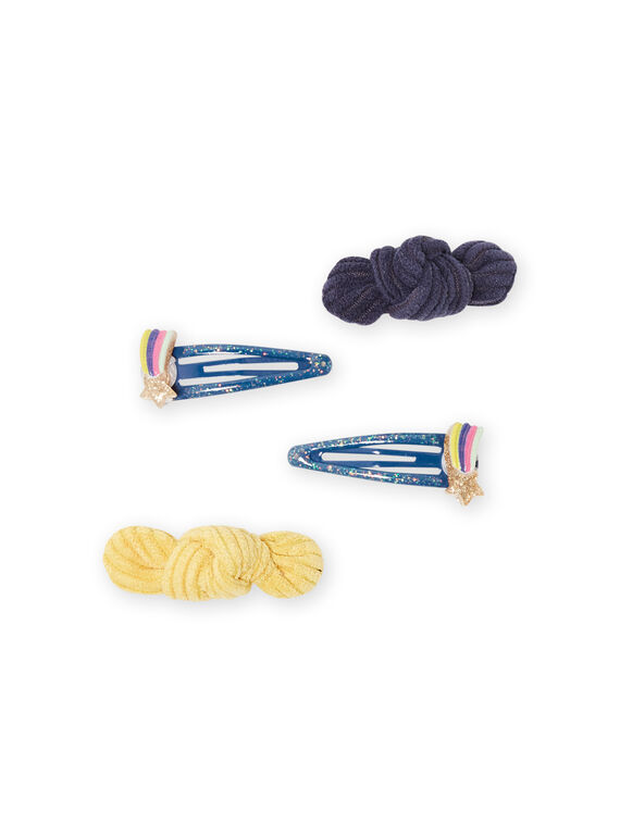 Lot de 4 barettes fantaisie enfant fille MYAPLACLIC3 / 21WI01T3BRT955