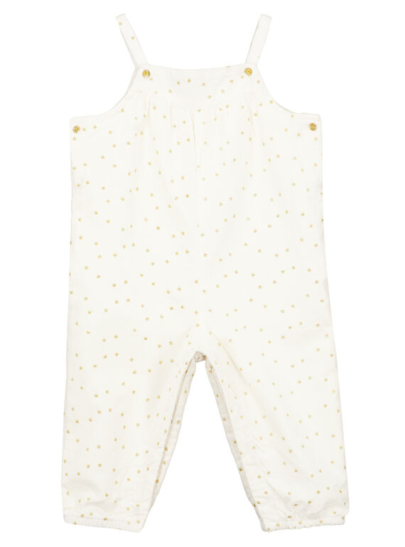 Salopette imprimée à paillettes layette fille GIBLASAL / 19WG09S1SAL001