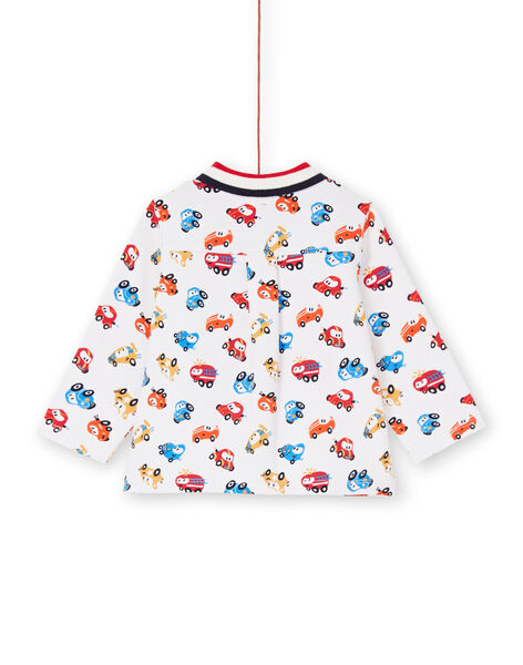 Chemise écrue imprimé voitures bébé garçon LUHACHEM / 21SG10X1CHM001