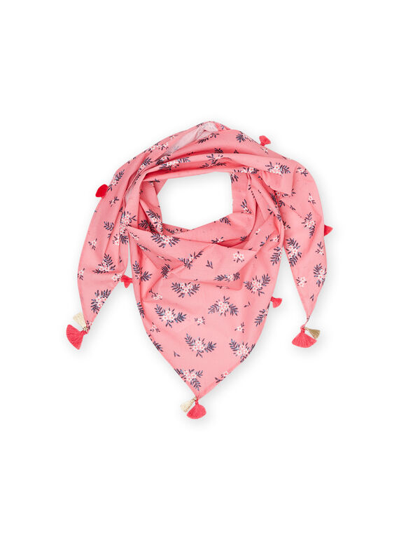 Foulard corail à imprimé fleuri enfant fille NYAPAFOUL / 22SI0121FOU404