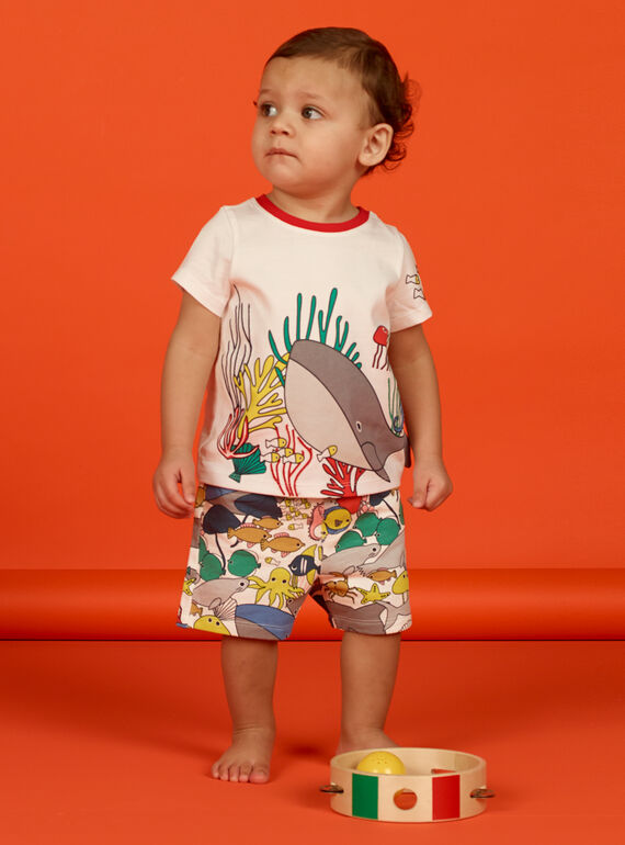 Tee Shirt Manches Courtes Ecru LUVITI1 / 21SG10U3TMC001