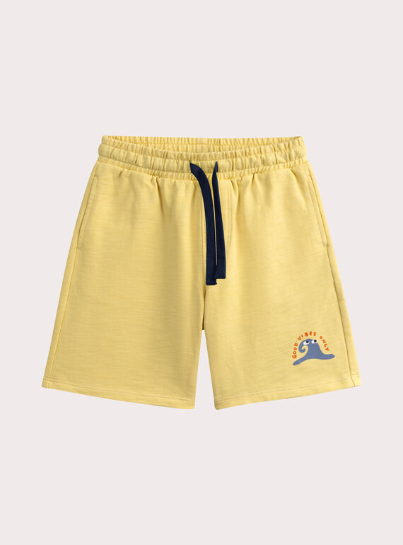 Bermuda jaune en french terry WOJOBER4 / 25S902L4BERB104