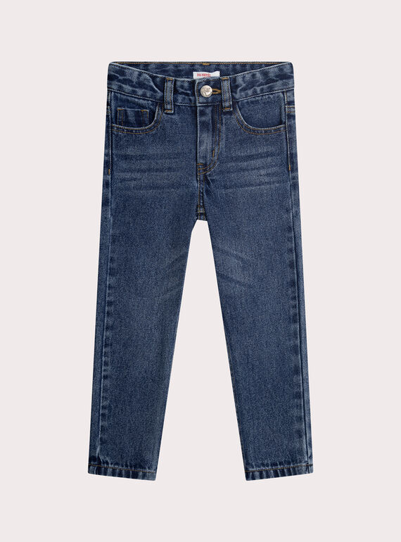 Jean regular bleu moyen avec ourlets XOJAJEAN / 25W902M1JEAP269