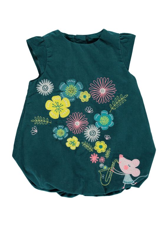 Robe bouffante en velours bébé fille DIVEROB3 / 18WG0974ROB714