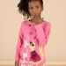 T-shirt rose vintage à manches longues