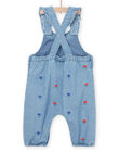 Salopette en denim à broderies fleuries RINAUSAL / 23SG09N1SALP269