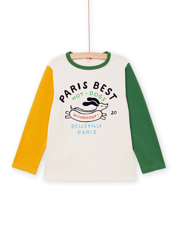 T-shirt manches longues bicolores à motif hot-dog POMUTEE2 / 22W902R1TML007