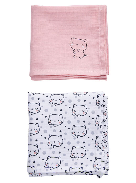 Lot de 2 langes naissance fille JOU1LAN1 / 20SF40J1LAND301