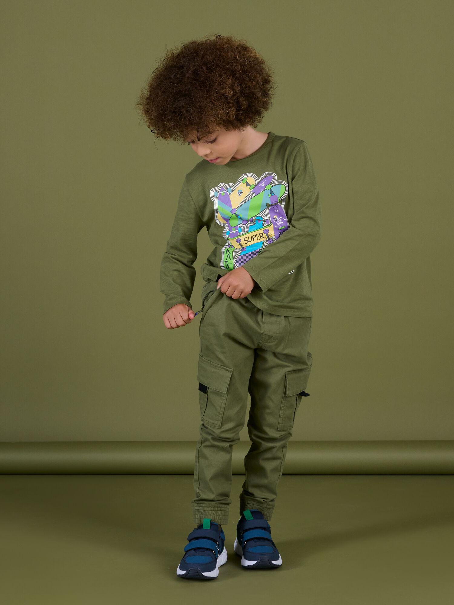 Pantalon kaki garcon deals