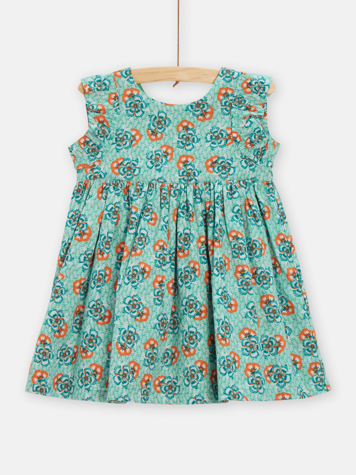 Robe fille vert menthe clearance