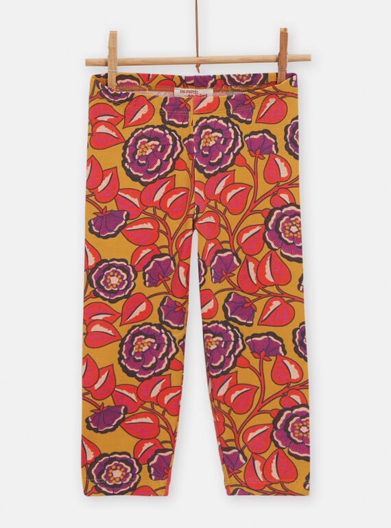 Legging imprimé à fleurs pour fille TYALILEG / 24SI01T1CAL107