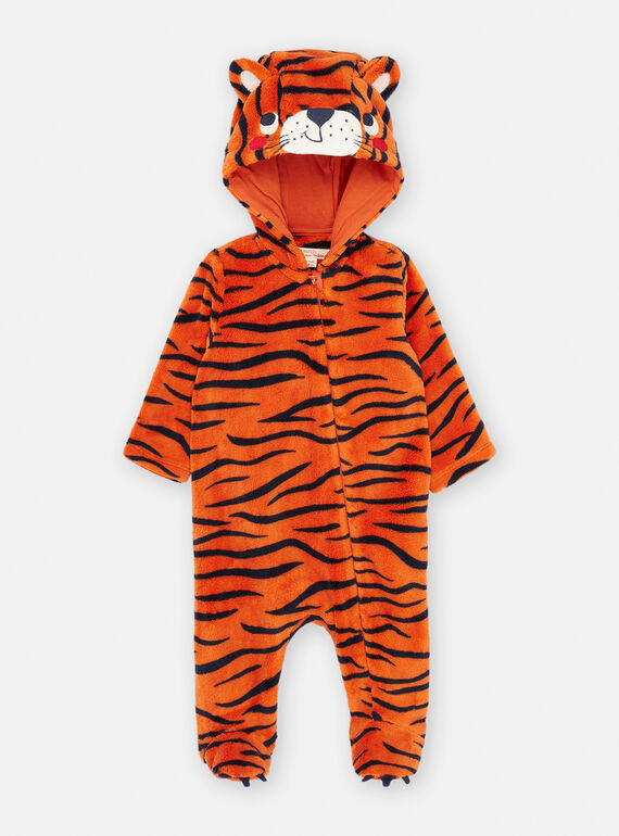 Surpyjama orange et noir à imprimé tigre SEGASURTI / 23WH1451SPYD321