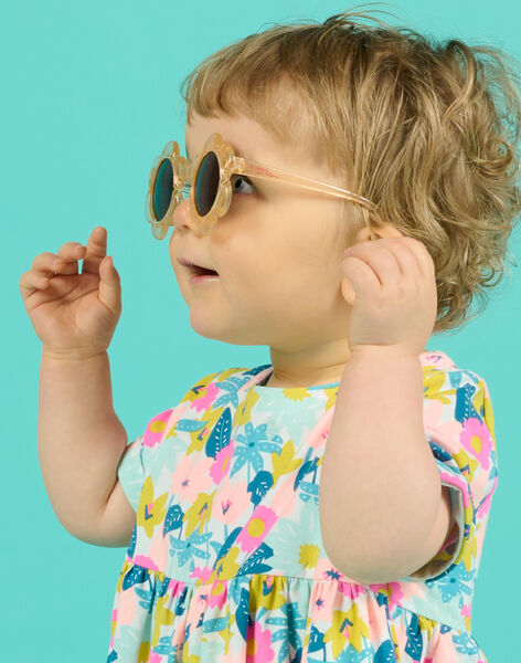 Lunettes de soleil en forme de fleur rose poudré enfant fille NYAMERLUN1 / 22SI01L1LUSD327