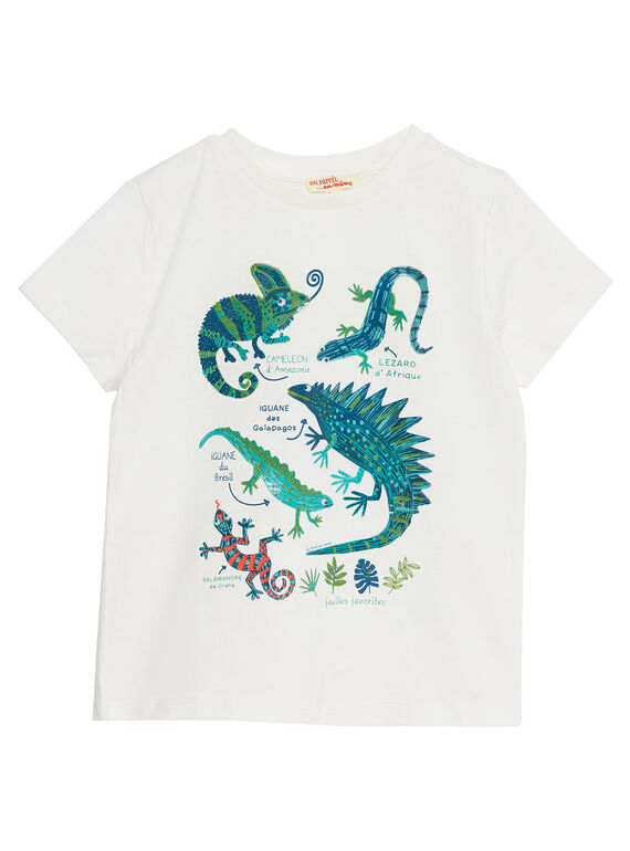 Tee shirt garçon écru reptiles JOSAUTI5 / 20S902Q4TMC001