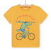 T-shirt jaune à motif crocodile à vélo enfant garçon