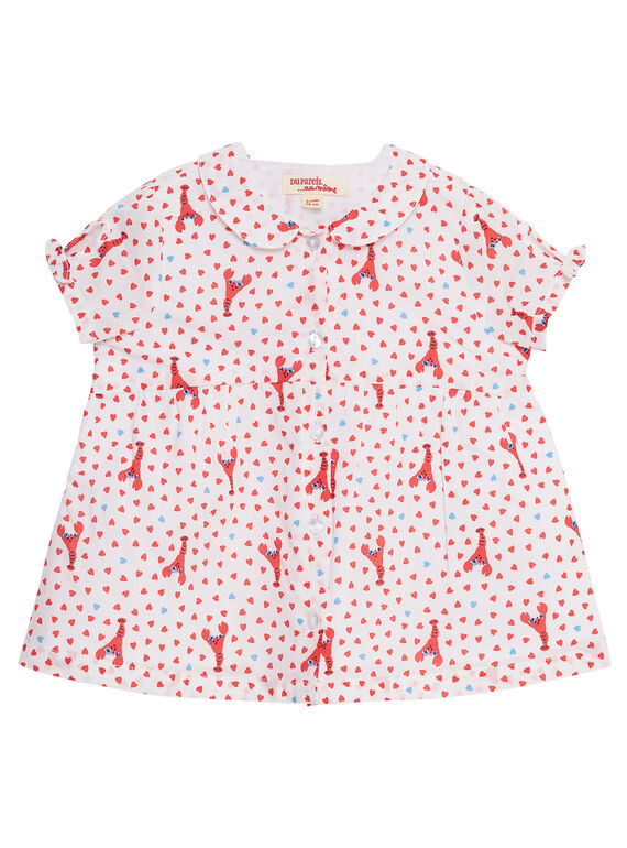 Chemisier imprimé bébé fille JICEACHEM / 20SG09N1CHE000