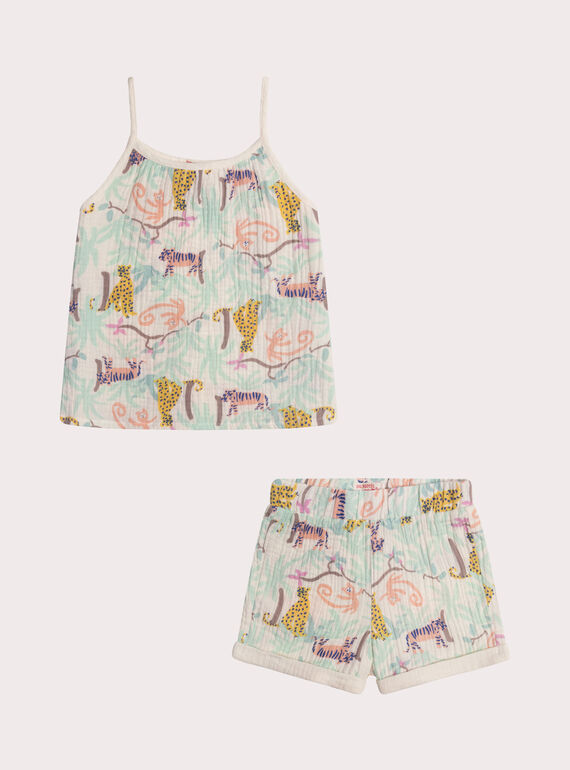 Pyjama jungle pour enfant fille WEFAPYJGAZ / 25SH11V7PYJ001
