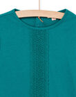 T-shirt manches longues turquoise PAJOSTEE3 / 22W901B8TMLC217
