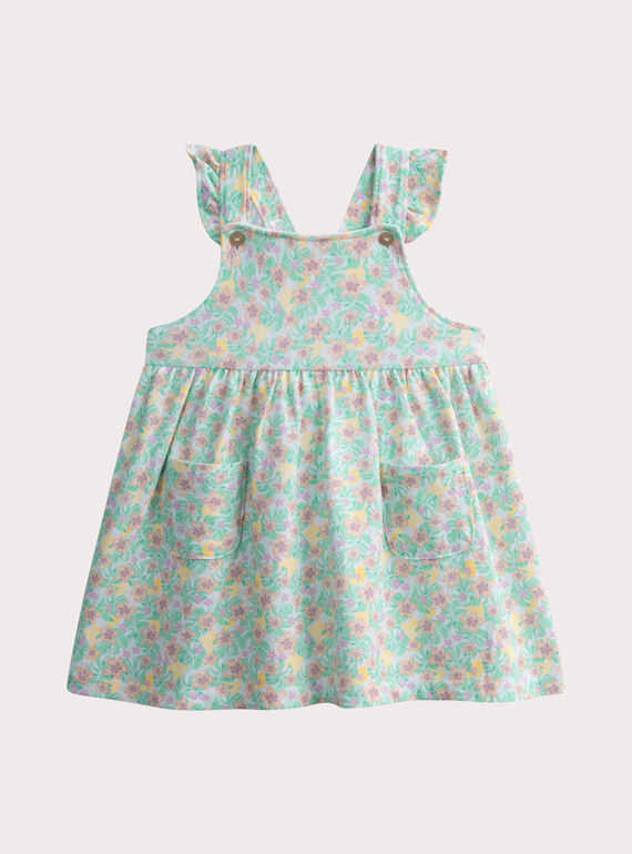 Robe à bretelles fleurs exotiques pour bébé fille  WITAROB1 / 25SG09U1ROB000