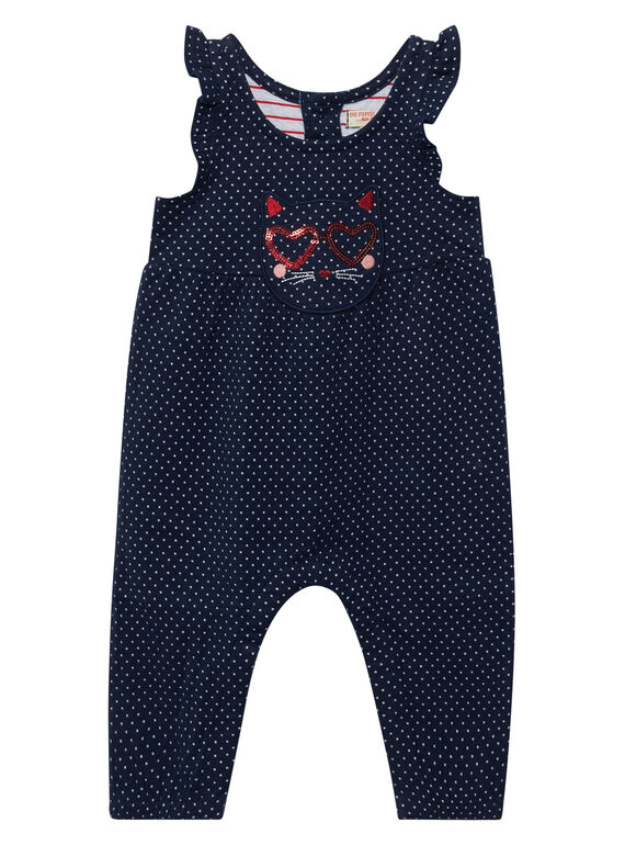 Salopette en double jersey bébé fille JIGRASAL / 20SG09E1SAL070