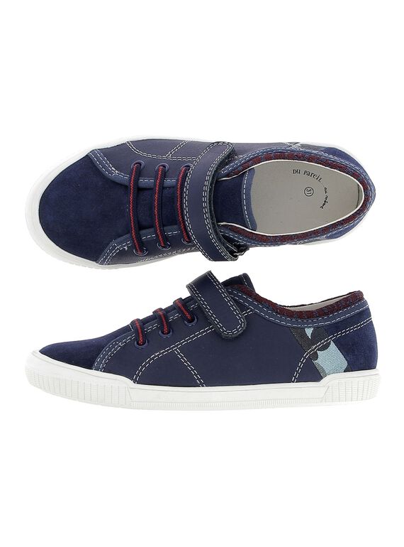 Tennis de ville en cuir garçon CGTENBLUE / 18SK36W5D3G070