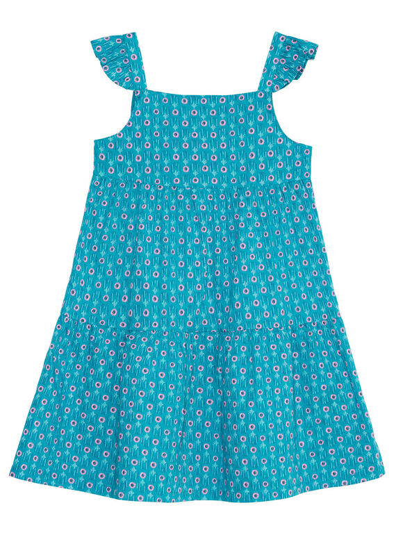 Robe à bretelles volantées, imprimé géométrique JAJOSROB4 / 20S901T3ROB621