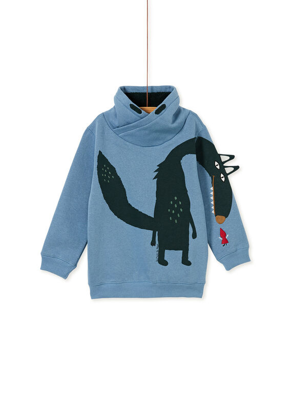 Sweat col montant bleu garçon KOBOSWE / 20W902N1SWEC233