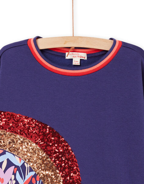 Robe sweat à motif arc-en-ciel en sequins RAPUROB2 / 23S901L2ROB703