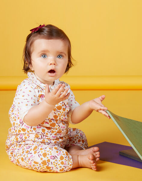 Salopette Longue A Fleurs Jaune Bebe Fille Catalogue Dpam Bebe Dpam