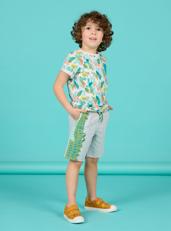 Bermuda gris chiné enfant garçon NOHOBER1 / 22S902T1BERJ920