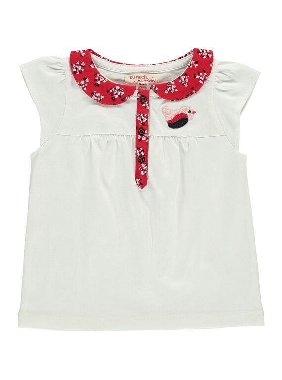 Tee-shirt manches courtes bébé fille CIDEPOLO / 18SG09F1BRA001