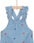Salopette en denim à broderies fleuries RINAUSAL / 23SG09N1SALP269