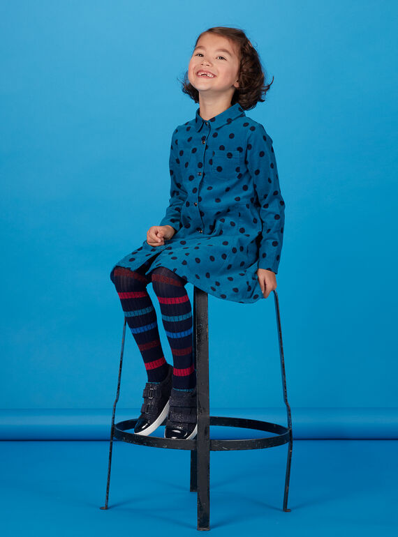 Robe Chemise en velours à imprimé pois KASAROB1 / 20W901O2ROBC225