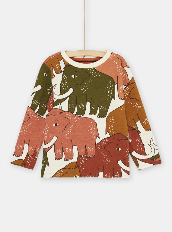 T-shirt crème et marron réversible SOCOUTEE3 / 23W902L3TMLA002