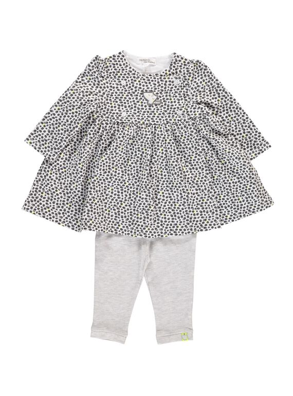 Ensemble robe et legging bébé fille DOU2ENS5 / 18WF05M5ENS099
