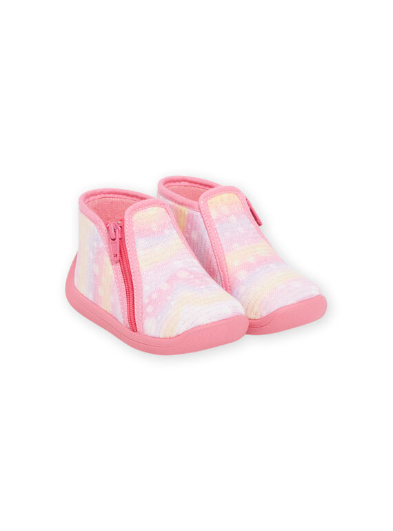 Bottillons roses à motifs fantaisie bébé fille NIPANTROSE / 22KK3711D0A030