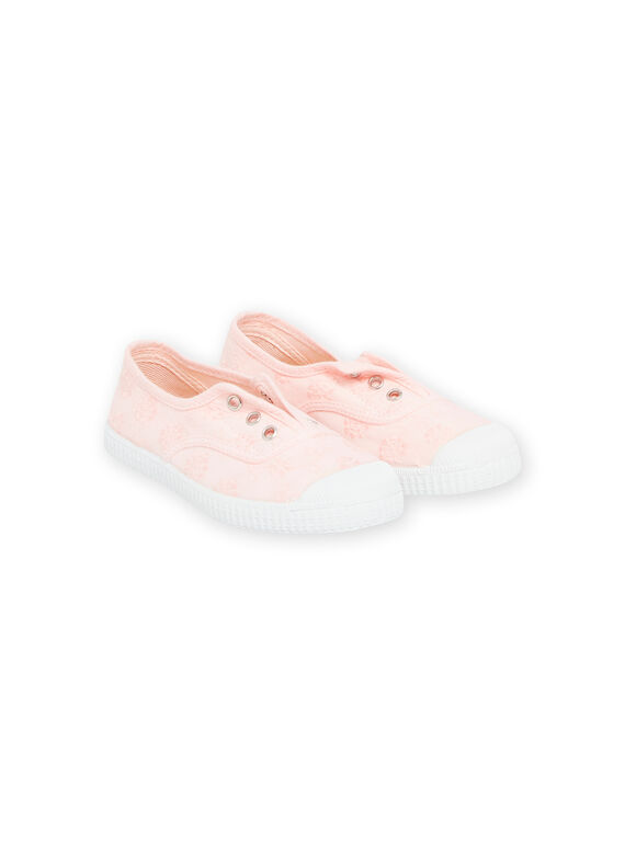 Tennis en toile rose clair enfant fille NATOILCIEPI / 22KK3597D16321