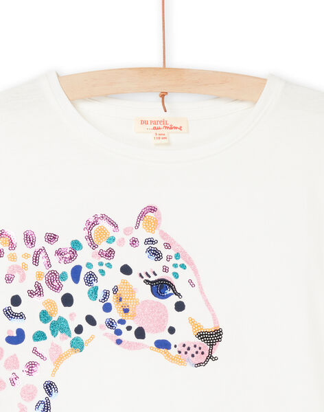 T-shirt bleu roi à motif panthère RANAUTI2 / 23S901N1TMC001