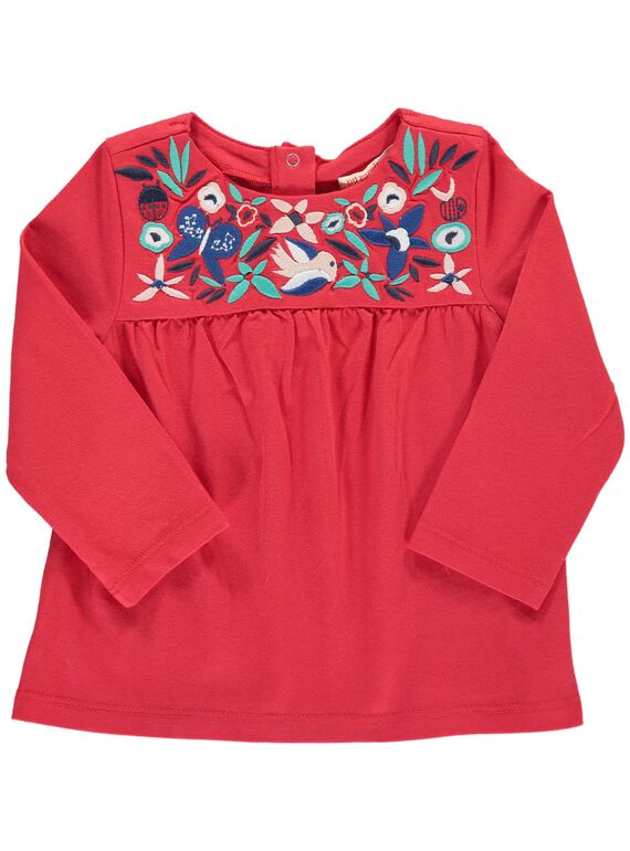Tee-shirt manches longues bébé fille CIDETEE1 / 18SG09F1TMLF518