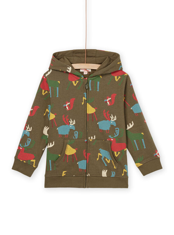 Sweat à capuche à imprimé élan POJOJOH3EX / 22W902D4JGH609