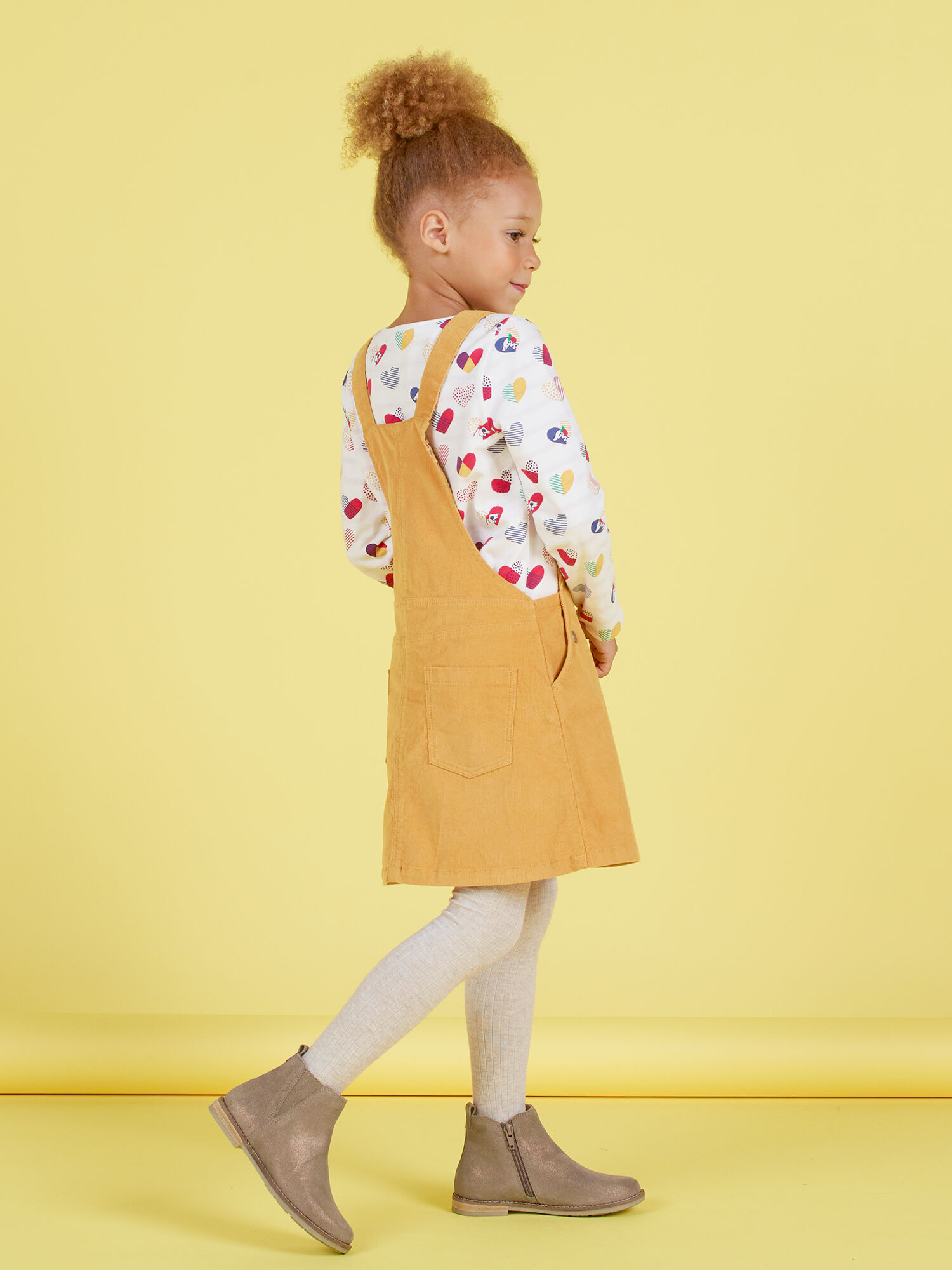 Tenue de saison Salopette gilet et legging pour Fille