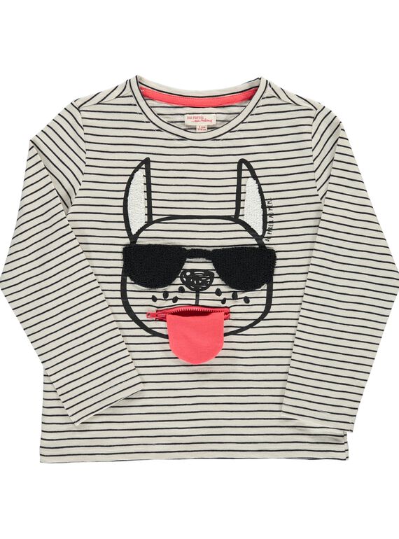 Tee-shirt rayé fantaisie garçon DOCHOTEE1 / 18W902F1TML810
