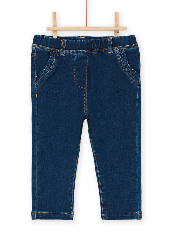 Pantalon denim moyen taille élastiquée RIJOJEAN2 / 23SG0972JEAP274