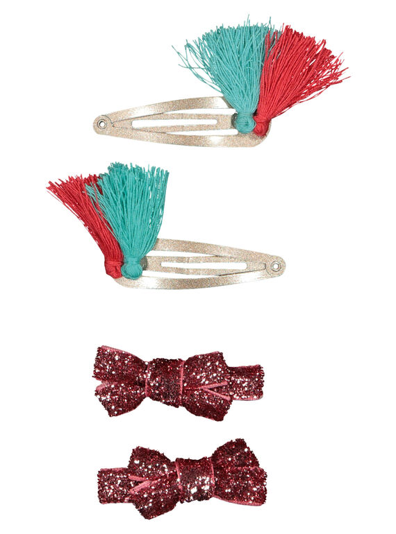 Lot de deux barrettes pinces crocodile et deux barrettes clip GYAVECLIC3 / 19WI0173BRT953