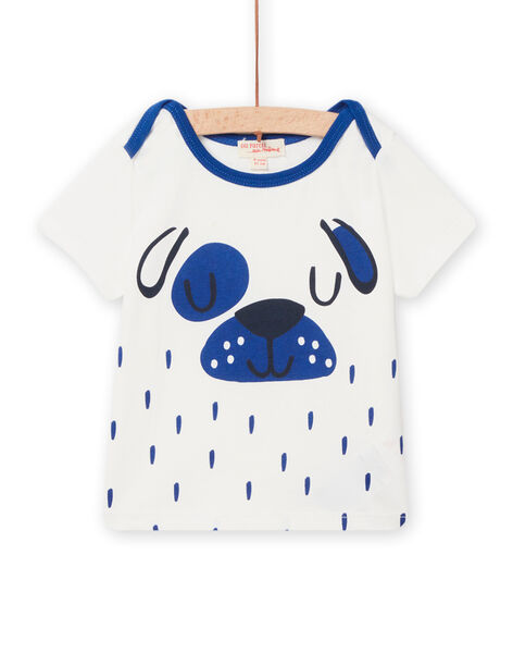 T-shirt écru animation chien bébé garçon NUJOTI3 / 22SG10C3TMC001